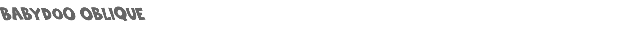 Babydoo Babydoo Oblique.otf font preview